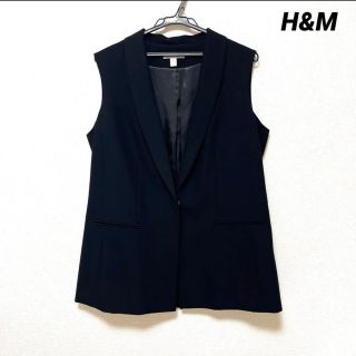 エイチアンドエム(H&M)のH&M エイチアンドエム　ベスト　42 ブラック(ベスト/ジレ)