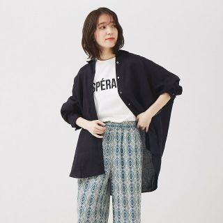 アバハウスマヴィ(abahouse mavie)の【ブラック】リネン2wayカシュクールオーバーシャツ(シャツ/ブラウス(長袖/七分))