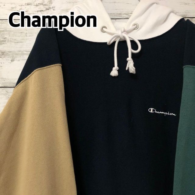 Champion(チャンピオン)の【希少XLサイズ】チャンピオン リバースウィーブ クレイジーパターンuga12 メンズのトップス(パーカー)の商品写真