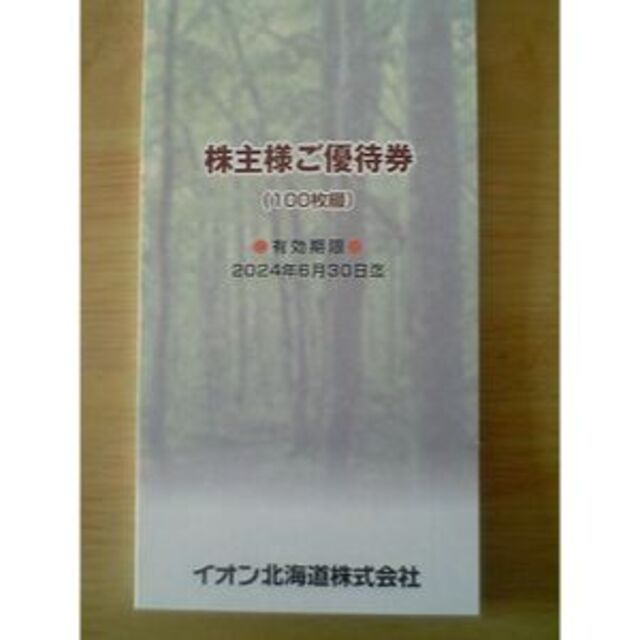  イオン北海道 株主優待券 （100円券×100枚）