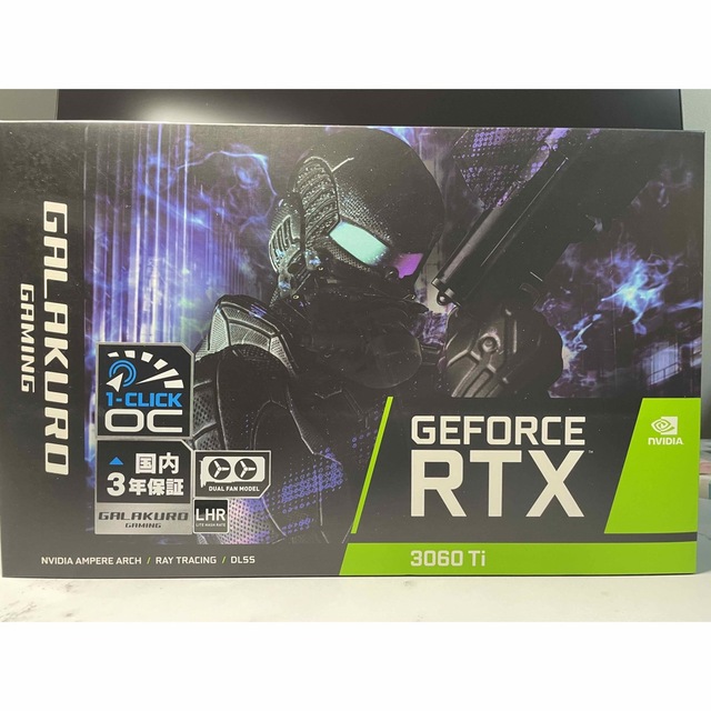 玄人志向 RTX3060Ti-E8GB/DF/LHR空冷専有スロット