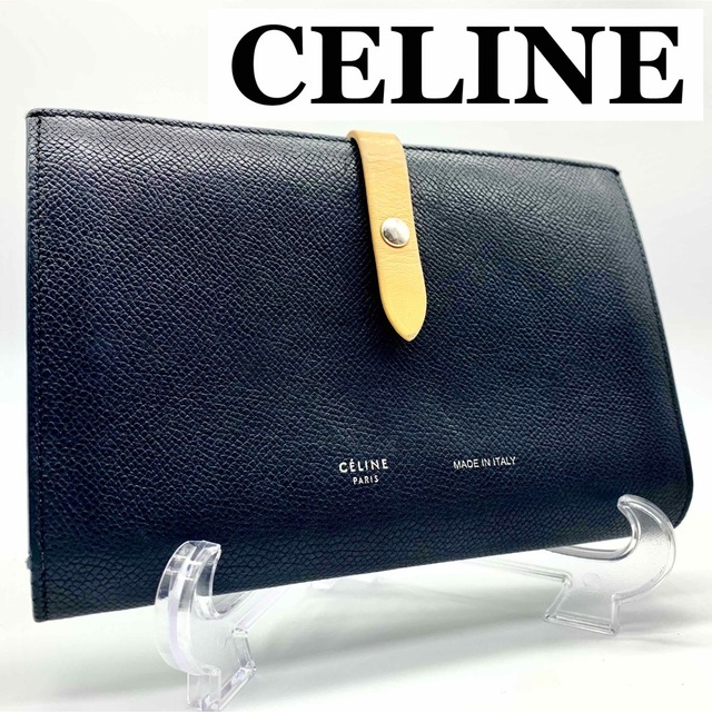 celine - 【美品】セリーヌ 二つ折り財布 ラージストラップウォレット