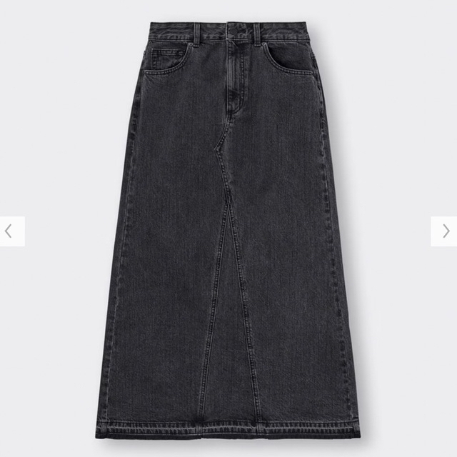GU(ジーユー)のデニムAラインロングスカート(丈標準87.0～94.0cm) レディースのスカート(ロングスカート)の商品写真