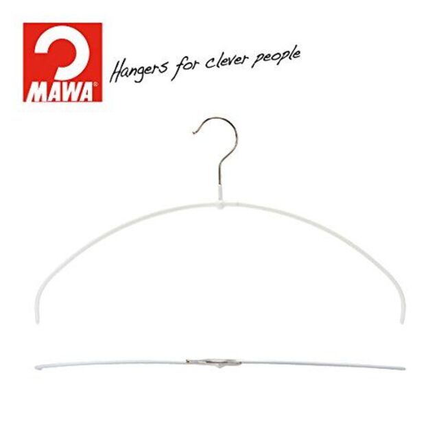 【色: ホワイト】マワ ドイツのすべらない ハンガー 厚さ0.4cmの軽量スリム 4