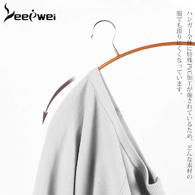 【色: ホワイト】LEEPWEI ハンガー ホワイト 20本組 スーツハンガー 3