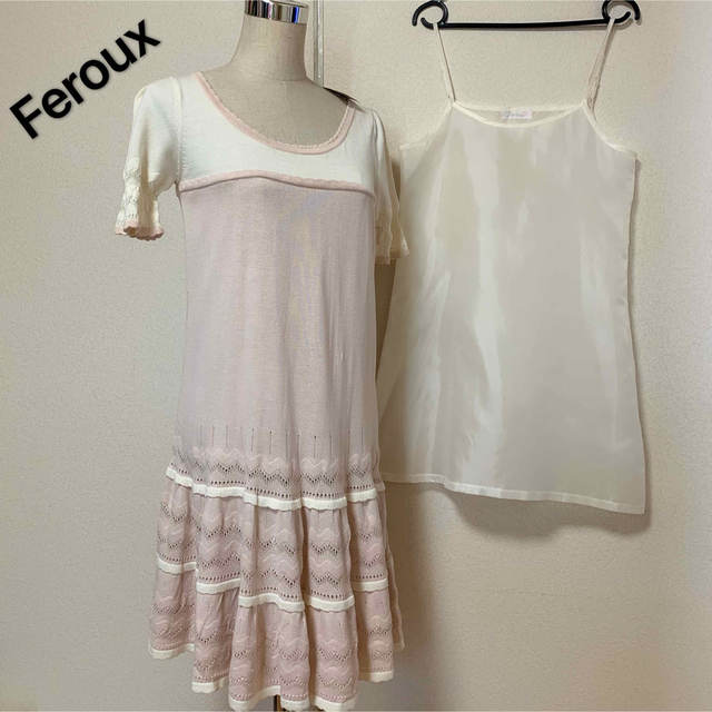 Feroux(フェルゥ)の匿名配送　Feroux ワンピースとペチコート✨ レディースのワンピース(ひざ丈ワンピース)の商品写真