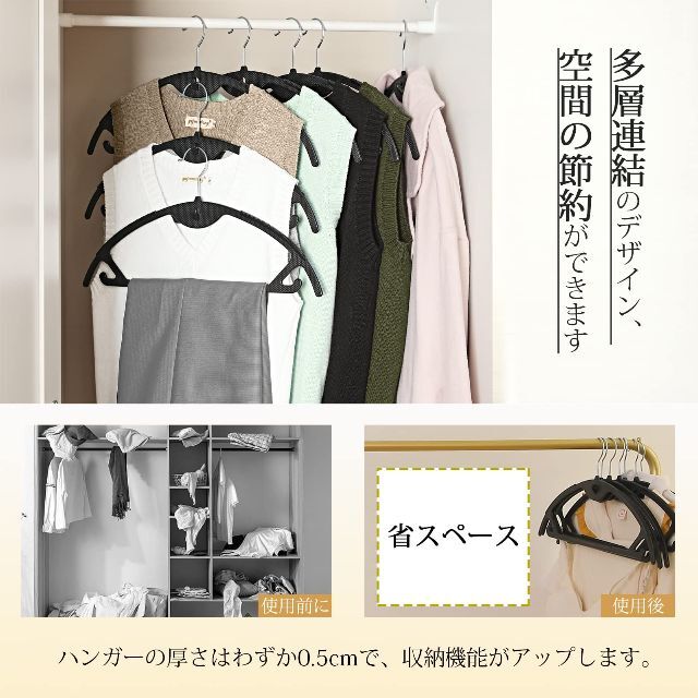 ハンガー 20組 はんがー 衣類ハンガー かたくずれ防止 hanger 物干し