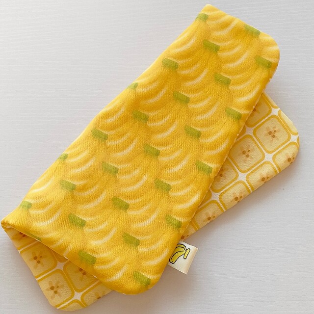 再☆ふんわり8重ガーゼハンカチ 23×23 BANANA☆バナナ×スライスバナナの通販 by jun's shop|ラクマ