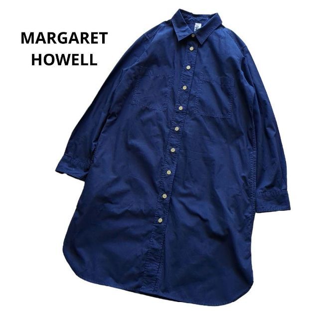 MARGARET HOWELL ロングワンピース シャツ コットン100%-