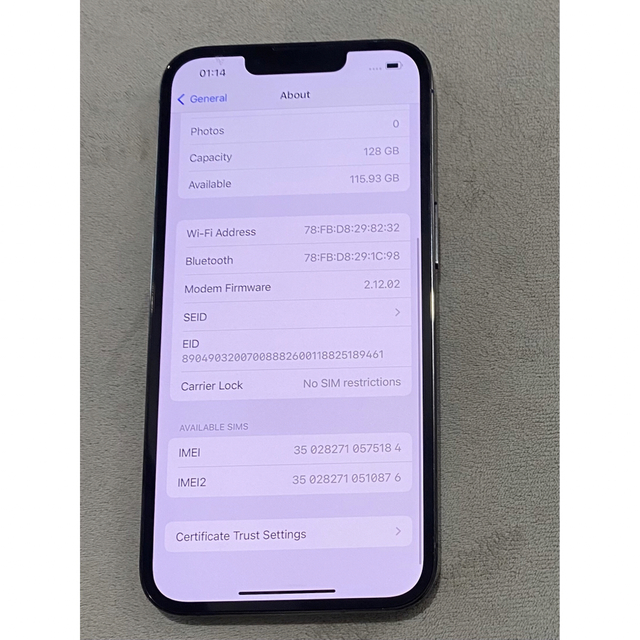 iPhone 13 Pro グラファイト 128 GB SIMフリー