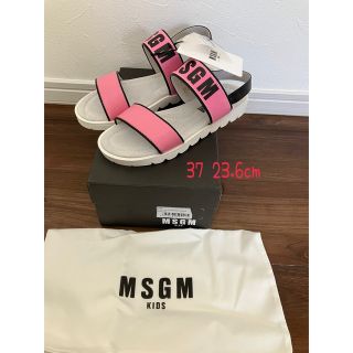 エムエスジイエム(MSGM)のMSGM KIDS ロゴサンダル 37 23.6cm(サンダル)