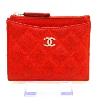 シャネル(CHANEL)のCHANEL(シャネル) コインケース - レッド(コインケース)