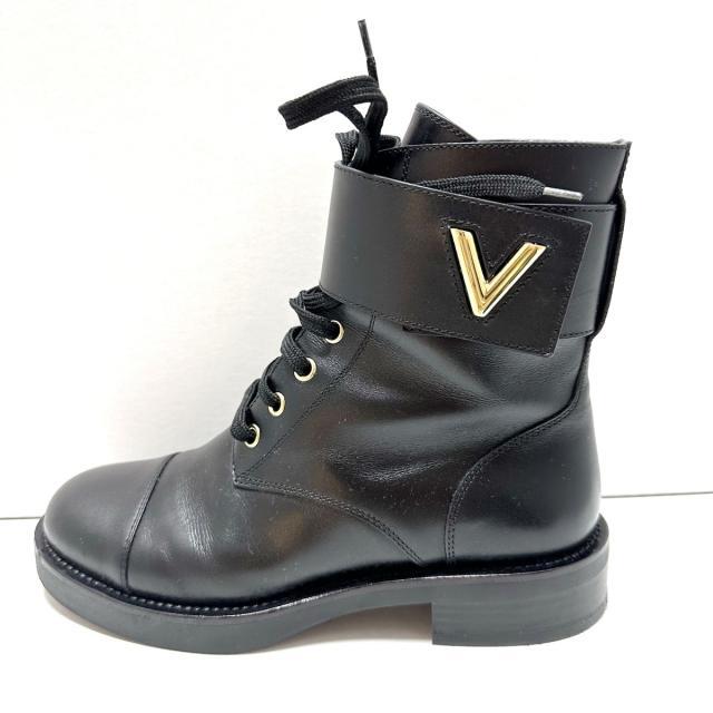 世界の LOUIS VUITTON - ルイヴィトン ショートブーツ 36 1/2 黒