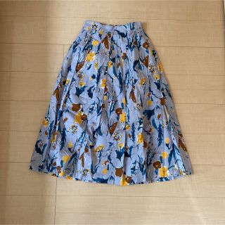 ルクールブラン(le.coeur blanc)の花柄　スカート　size36(ミニスカート)