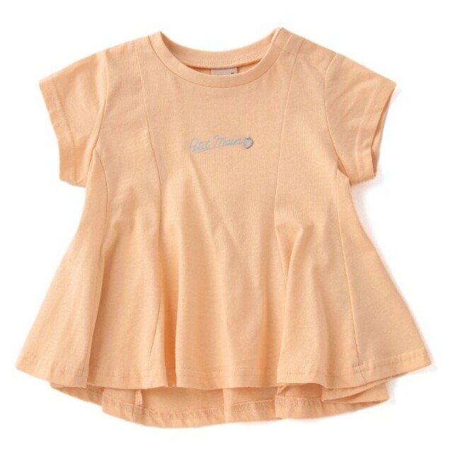 petit main(プティマイン)の訳あり新品☆120 チビロゴAラインT キッズ/ベビー/マタニティのキッズ服女の子用(90cm~)(Tシャツ/カットソー)の商品写真