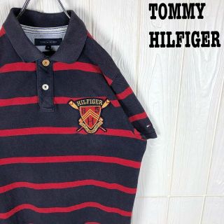 トミーヒルフィガー(TOMMY HILFIGER)の鹿の子★トミーヒルフィガーTOMMY HILFIGER ボーダーポロシャツ 刺繍(ポロシャツ)