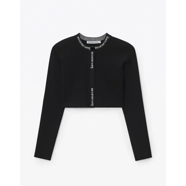 alexander wang ストレッチニットジャガードロゴカーディガン XS