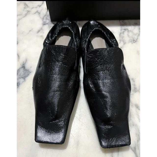 new bottega フラット スクエアトゥ パンプス Nero 37-