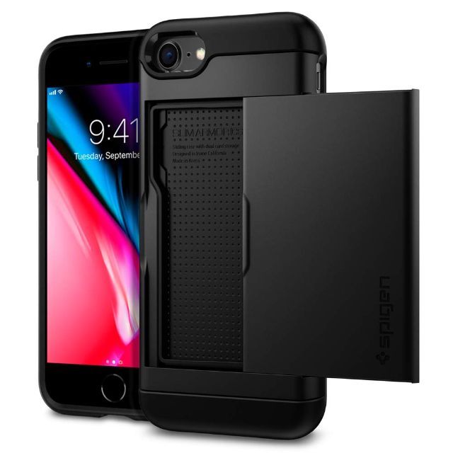 【色: ブラック】Spigen iPhone SE3 ケース 手帳型 iPhon