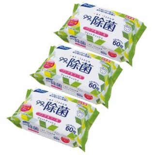 レフィーネ(Refine)のリファイン　ノンアルコール　除菌　ウェットティッシュ　60枚x3P　送料無料(日用品/生活雑貨)