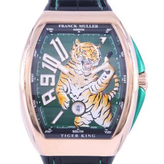 フランクミュラー(FRANCK MULLER)の【新品】フランクミュラー　ヴァンガード・タイガーキング　ＰＧ　ＬＩＭＩＴＥＤ　自動巻(腕時計(アナログ))