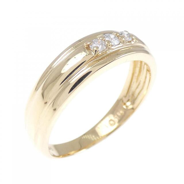 K18YG スリーストーン ダイヤモンド リング 0.10CT | フリマアプリ ラクマ