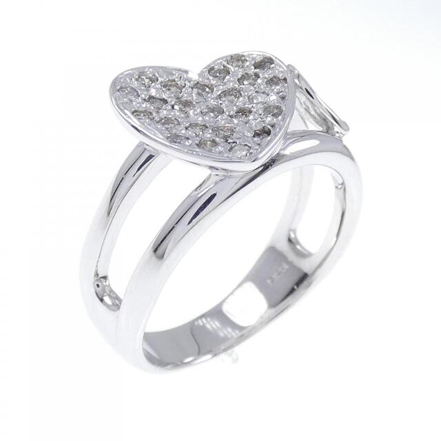K18WG ハート ダイヤモンド リング 0.30CT-