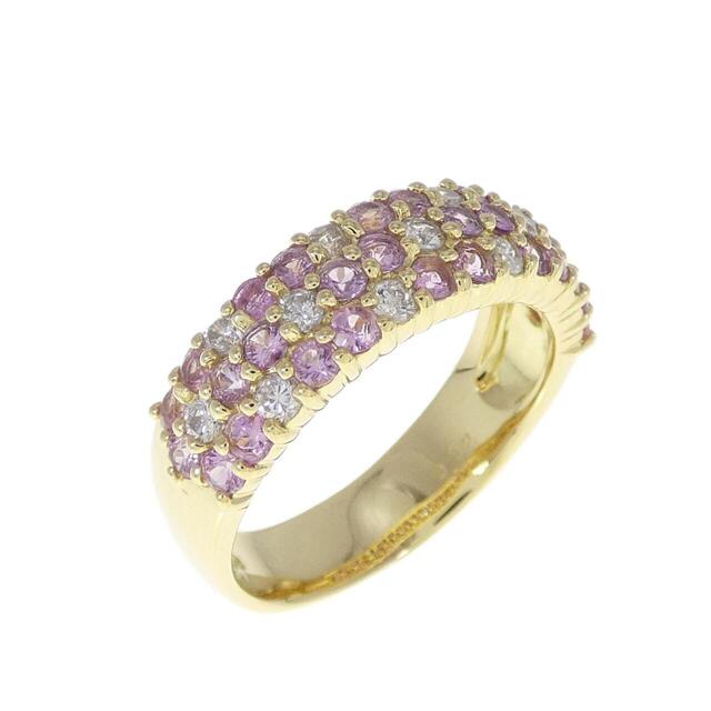K18PG サファイヤ リング 0.52CT 拡散処理未検査