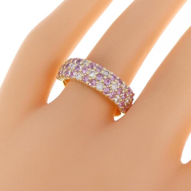 K18PG サファイヤ リング 0.52CT 拡散処理未検査