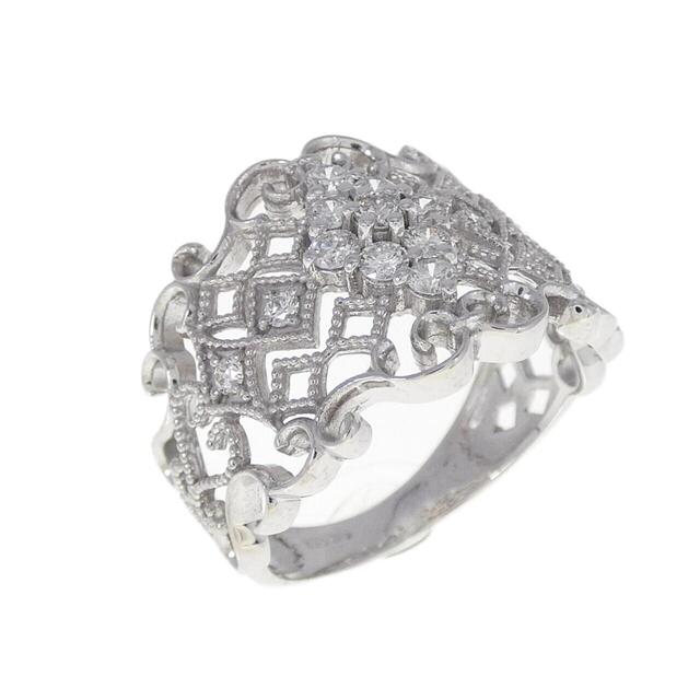 本物新品保証】 K18WG ダイヤモンド リング 0.35CT リング(指輪