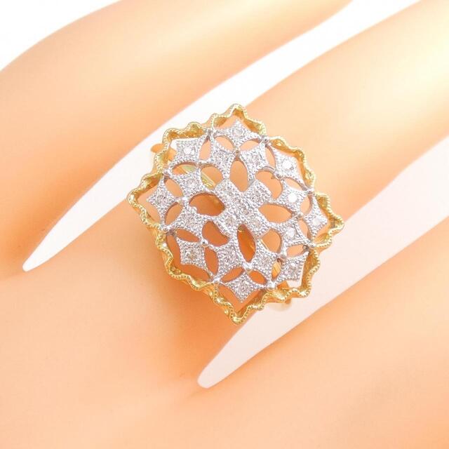 K18WG/K18YG クロス ダイヤモンド リング 0.140CT K18WG/K18YG クロス ダイヤモンド リング 0.140CT