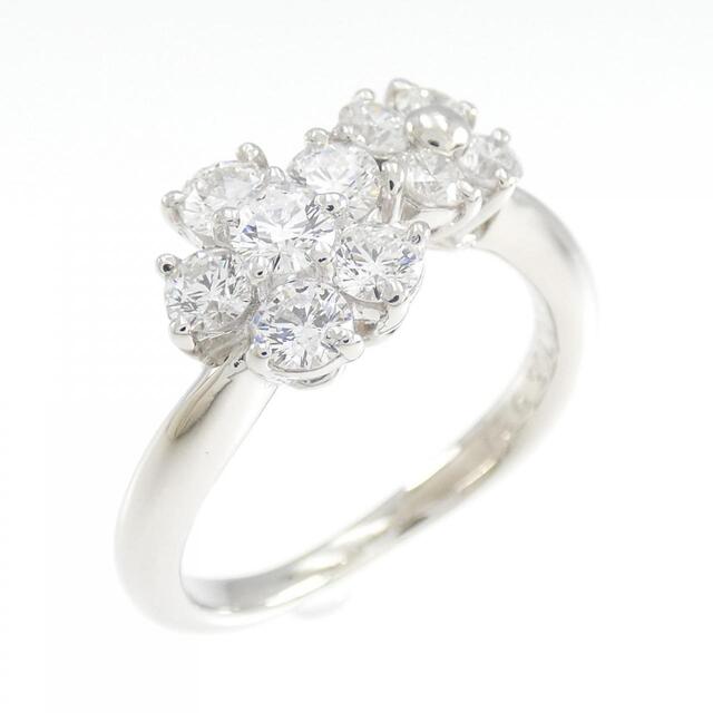 即納!最大半額!】 フラワー PT ダイヤモンド 0.705CT リング リング