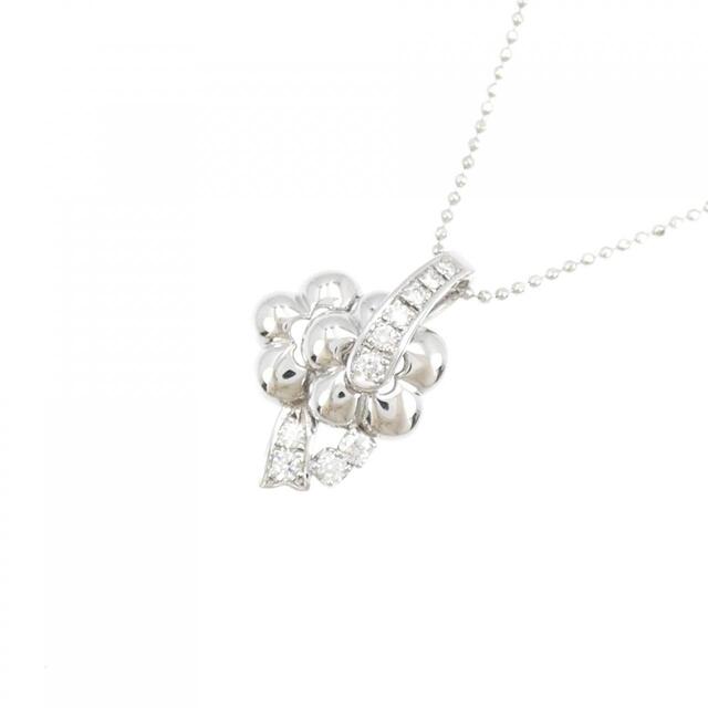 K18WG フラワー ダイヤモンド ネックレス 0.202CT - violinista.mx