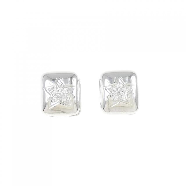 高品質の激安 スター K18WG ダイヤモンド 0.07CT ピアス ピアス