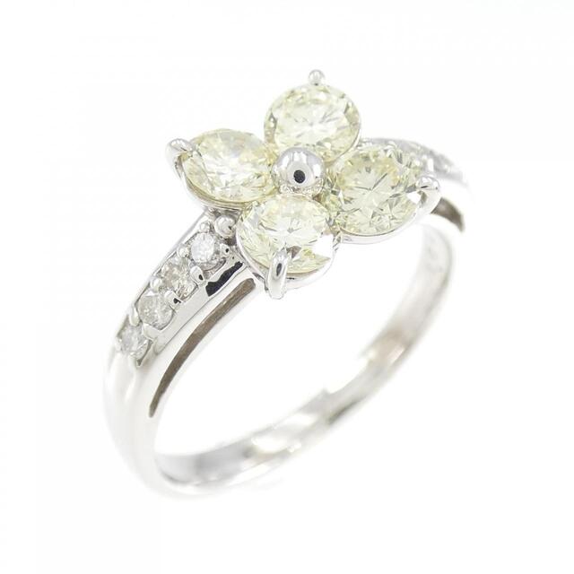 2022新春福袋】 PT フラワー ダイヤモンド リング 1.04CT リング(指輪