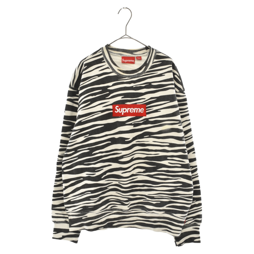 22aw supreme box logo crewneck zebra