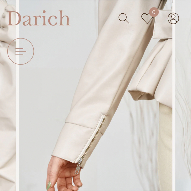 Darich(ダーリッチ)のDarich   ビッグショートライダースジャケット レディースのジャケット/アウター(ライダースジャケット)の商品写真