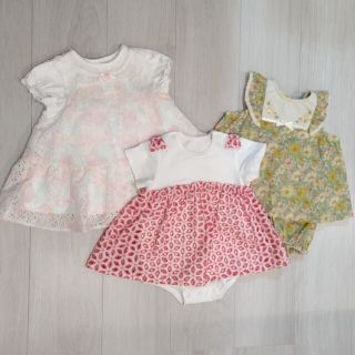 ベベ(BeBe)の【新品未使用】ベビー服まとめ売り/70/セットアップ/ロンパース/女の子(その他)