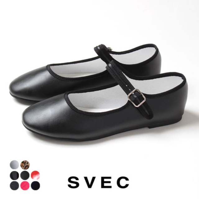 SVEC(シュベック)のSVEC シュベック　ストラップシューズ　ブラック　スムース　40  レディースの靴/シューズ(バレエシューズ)の商品写真