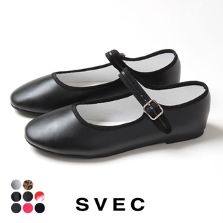 シュベック(SVEC)のSVEC シュベック　ストラップシューズ　ブラック　スムース　40 (バレエシューズ)