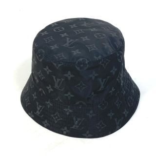 ルイヴィトン(LOUIS VUITTON)のルイヴィトン LOUIS VUITTON シャポー レイン M7014L モノグラム ハット帽 帽子 ハット ナイロン ノワール ブラック 未使用(ハット)