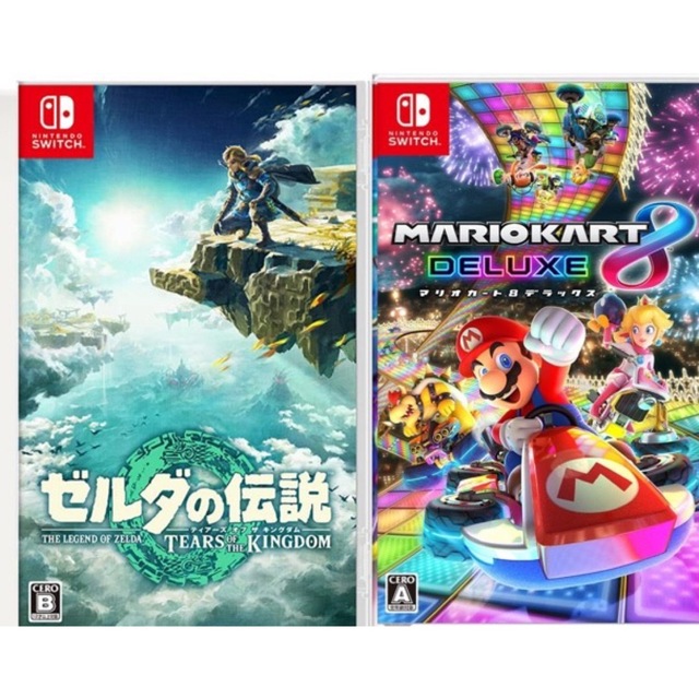 新品 2本セット ゼルダの伝説 ティアーズ オブ ザ キングダム マリオ
