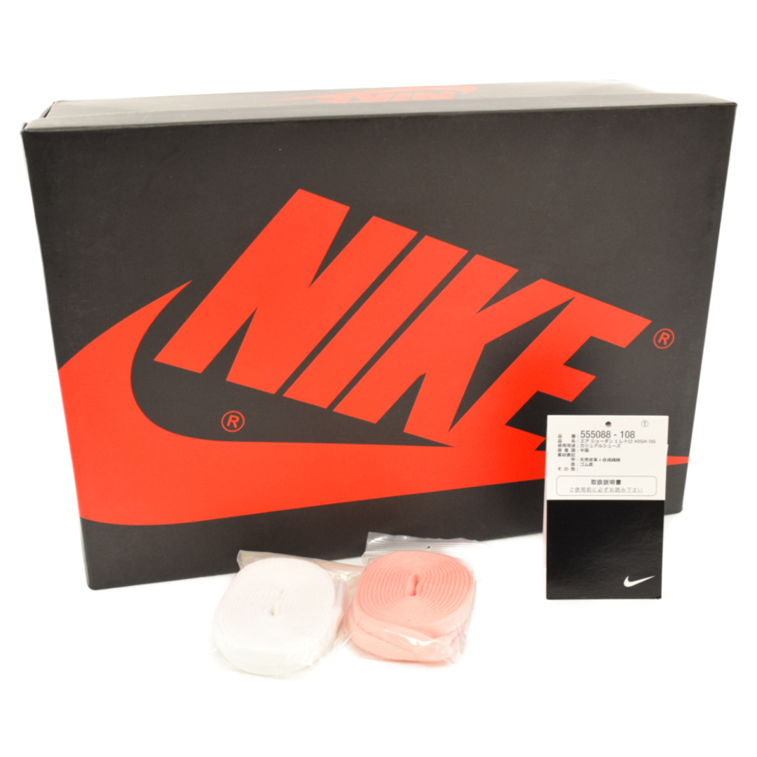 NIKE ナイキ AIR JORDAN1 RETRO HIGH OG Bleached Coral 555088-108 エアジョーダン1 ハイカットスニーカー ブリーチドコーラル ブラック/グレー US8/26cm