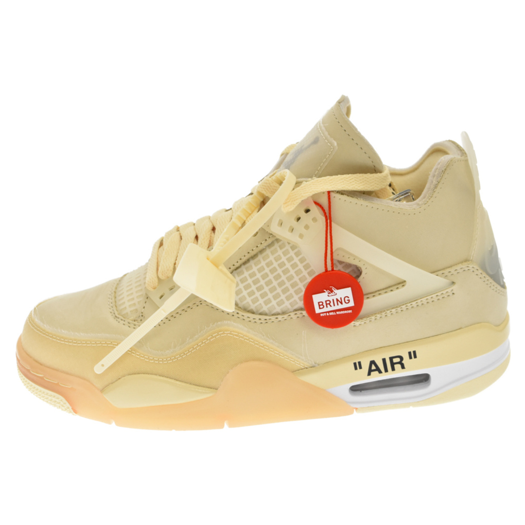 NIKE ナイキ ×OFF-WHITE WMNS AIR JORDAN 4 RETRO SP SAIL Aj4 ウィメンズ エアジョーダン4セイル ミドルカットスニーカー オフホワイト US9/26cm CV9388-100