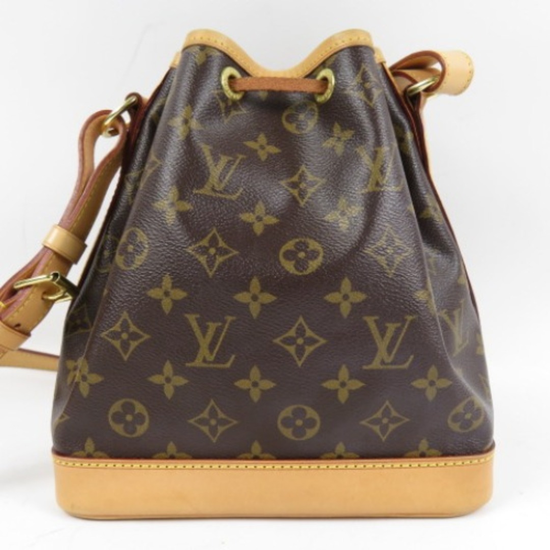 極美品 LOUIS VUITTON ルイヴィトン ミニノエ 巾着 モノグラム ショルダーバッグ PVC/ヌメ革 ブラウン【中古】