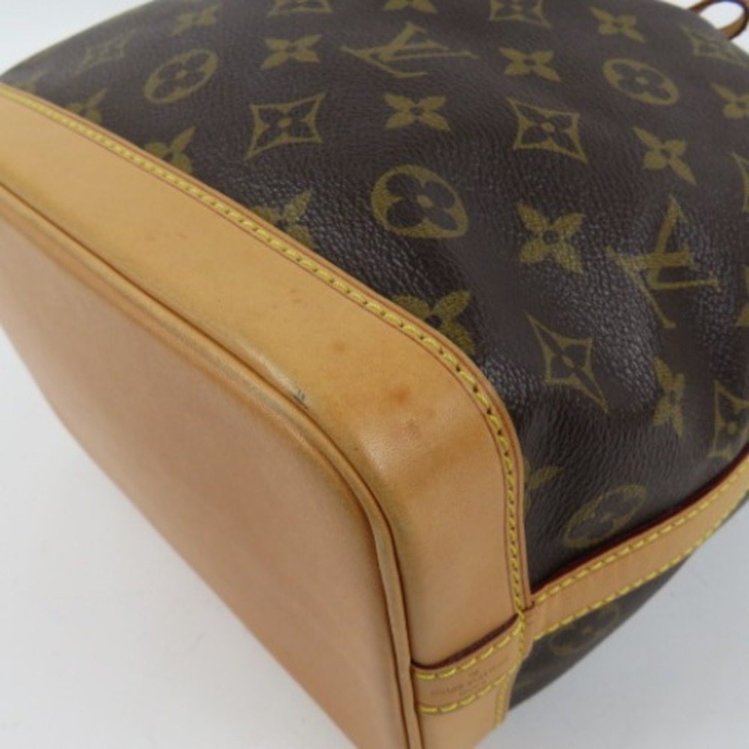 極美品 LOUIS VUITTON ルイヴィトン ミニノエ 巾着 モノグラム ショルダーバッグ PVC/ヌメ革 ブラウン【中古】