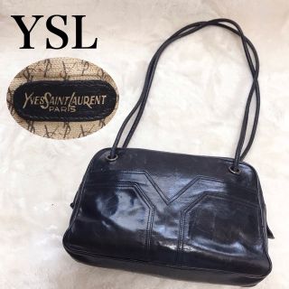 イヴサンローラン(Yves Saint Laurent)の希少 イヴサンローラン イージー ショルダーバッグ レザー ブラック 黒 バッグ(ショルダーバッグ)