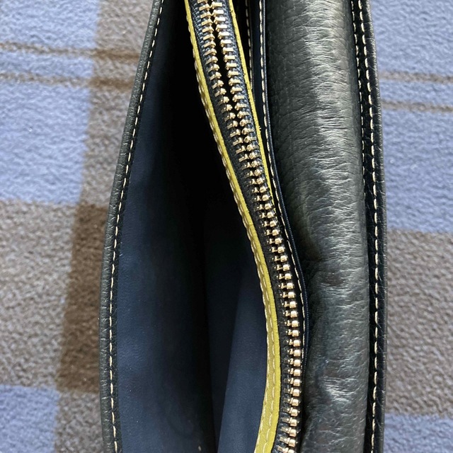 PRAIRIE(プレリー)のプレリー銀座イタリア製鹿革使用かぶせ長財布紺色良品税込16,500円 メンズのファッション小物(長財布)の商品写真