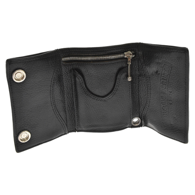 CHROME HEARTS クロムハーツ 3FOLD/3フォールド クロスボタンレザー