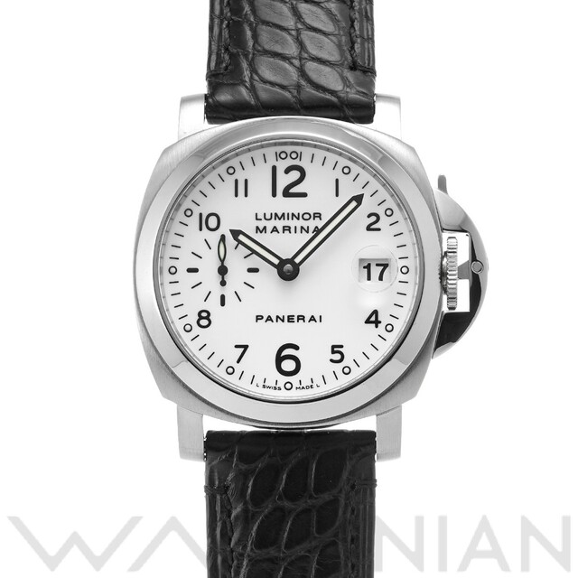 OFFICINE PANERAI - 中古 パネライ PANERAI PAM00049 F番(2003年製造) ホワイト メンズ 腕時計